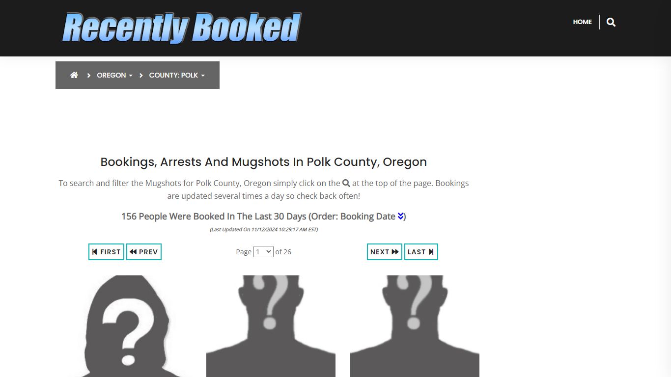 Bookings, Arrests and Mugshots in Polk County, Oregon - Recently Booked